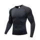 Мужской компрессионный термо-лонгслив (Black, Premium Fit) L - изображение 1