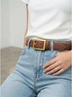 Ремень женский из натуральной кожи Weatro zhin-kit-28k-0099 105 см Темно-коричневый (3090416463) - изображение 2