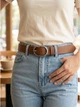 Ремень женский из натуральной кожи Weatro zhin-kit-28k-0104 110 см Коричневый (3090422748) - изображение 2