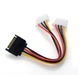Переходник питания SATA 15-pin на 2х Molex 4-pin, кабель-разветвитель для вентиляторов, HDD и аксессуаров ПК (00212) - изображение 1