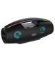 Портативна музична колонка Bluetooth з мікрофоном B100 20Вт 80дБ USB AUX TF карта FM-приймач LED підсвітка чорна - зображення 4