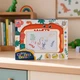 Детский магнитный планшет для рисования на ножках Dinosaur Graffiti Board со стилусом и штампами Оранжевый 3+ - изображение 2