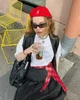 Літня кепка літній берет kangol кангол кенгол кєнгол червоний жиганка воровка кепи кепі - зображення 4