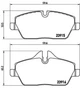 Гальмівні колодки BREMBO P06034 BMW 1 Series, 2 Series 34116774050, 34116772892, 34116771838 - зображення 1