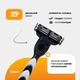Станок для гоління Fast Shave Mach3 сумісний з Gillette Mach3 3 леза 1 станок + 5 змінних касет - изображение 3
