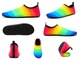 Обувь для пляжа и кораллов аквашузы Diving shoes разноцветные плоская подошва 34-35 ( 21 см ) 261 - изображение 2