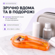 Пластиковий універсальний чохол-футляр для бритви Gillette Mach3 / Fusion / ProGlide/ Venus, ABS-пластик, дорожній, помаранчевий (жовтогарячий) - изображение 3