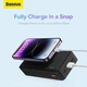 Батарея універсальна Baseus Airpow 30000mAh 20W PD/3.0, QC/3.0, black (PPQD090101) - зображення 2