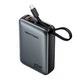 Батарея универсальная Vention 20000 mAh 45W Mini with Built-in USB-C Cable Gray (FHGH0) - изображение 1