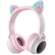 Bluetooth-гарнитура Hoco W27 Cat Ear Grey/Pink (W27GP) - изображение 1