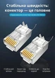 Разъем коннектор UGREEN 8P8C Cat 7/6А Ethernet RJ45 экранированный 100 шт (NW123) - изображение 2