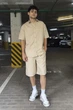 Мужской льняной комплект v.3 Beige 7XL - изображение 3