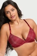 Комплект белья: бюстгальтер push-up и трусики стринг Victoria's Secret 85D/XL Красный (148079) - изображение 4