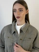 Кроп-жакет коттоновый М-3xl Хаки 541х/XL - изображение 7