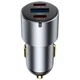 Зарядне автомобільне WiWU Wi-CC032 Nano Pro (USB + 2хType-C) 60W швидка зарядка в авто для смартфонів та гаджетів Сірий - изображение 1