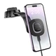 Автотримач для телефона з БЗП HOCO HW31 Crown magnetic wireless charging car holder(center console) Black Metal Gray (6942007646932) - зображення 3