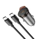 Автомобільний зарядний пристрій HOCO NZ16 Rigorous single port PD30W car charger set(C to C) Metal Grey - зображення 3