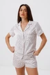 Піжама (сорочка + шорти) жіноча BARWA garments 0396/72 M Капучино (2113960722658) - изображение 4
