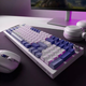 Бездротова механічна ігрова Bluetooth клавіатура формату 98% 98 клавіш компактна RGB-підсвічування UA/ENG USB 2.4ГГц Біла - зображення 5