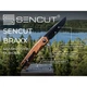 Складной нож Sencut Braxx коричневый 7.93 см D2 Guibourtia Wood (Braxx) - изображение 8