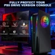 Черные панели (корпус) для PlayStation 5 Disc Edition 2020 с вентиляцией и RGB-подсветкой - защитный корпус ABS - изображение 6