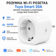 Wi-Fi розетка Tuya Smart 20A (4400Вт) с мониторингом энергопотребления и дистанционным управлением - изображение 1
