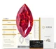 Муассанит красный 7 х 14 мм с сертификатом 3Ct (05707) - изображение 1