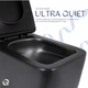 Унитаз подвесной Qtap Gemini Ultra Quiet, матовый черный, с сиденьем Slim Duroplast Soft-close и Quick Release (SD00056629) - изображение 5