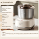 Тістомісильна машина Bear And Dough Mixer 3,5 л, стаціонарний міксер, автоматичний багатофункціональний інтелектуальний тістомісильник для домашнього використання, бродіння та розстойки хлібного борошна HMJ-D35P1 - изображение 4