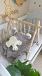 Підлоговий мобіль BABY GYM з іграшками, стійка Монтессорі, тренажер для немовлят, Сірі Баранчики та сердечко, 5 підвісів - зображення 7