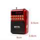 Мини радиоприемник BKK B872 FM радио MP3 USB TF с аккумулятором 18650 красный (2331) - изображение 3