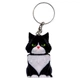 Брелок 3d печать "КОТИК С пружиной" (черный), KEYCHAIN - изображение 1