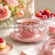 Чашка з блюдцем порцелянові Heritage Toile Collection 250 мл вінтажний рожевий (K313) - изображение 3