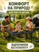 Стол складной туристический алюминиевый черный 95х55х50 см с чехлом для пикника, кемпинга и рыбалки (49676022) - изображение 3