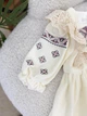 Дитяча сукня-вишиванка з пов'язкою Family Tradition велюр з вишивкою та мереживом 86 см айворі Перепілочка - зображення 3