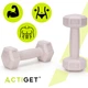 Гантелі Actiget Hex 2 x 0.5 кг ACT0155 Light Pink - зображення 5