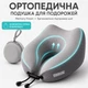 Подушка дорожная ортопедическая IDEIA TRAVEL Premium 27х26х17 см рогалик с эффектом памяти в подарочной коробке с кейсом - изображение 2