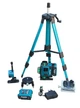 Лазерный самовыравнивающийся уровень Makita SK700GDZ 4D высокоточный аккумуляторный нивелир со штативом в кейсе 16 линий для строительных монтажных и отделочных работ - изображение 5