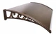 Козырек для двери из поликарбоната Metal-gum KlasK100x120 120 х 100 см навес для балкона Серый - изображение 4