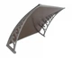 Козырек для двери из поликарбоната Metal-gum KlasK100x120 120 х 100 см навес для балкона Серый - изображение 8