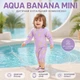 Дитячий купальний комбінезон з довгим рукавом для басейну та моря AQUA BANANA MINI бузковий з бананами, зріст 110–125 см - зображення 1