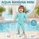 Детский купальный комбинезон с длинным рукавом AQUA BANANA MINI бирюзовый с бананами, рост 90–100 см - изображение 1