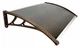 Козырек для двери из поликарбоната Metal-gum NowK80x120 120 х 80 см навес для балкона Коричневый - изображение 1