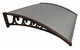 Козырек для двери из поликарбоната Metal-gum KlasK80x150 150 х 80 см Коричневый - изображение 7