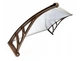 Козырек для двери из поликарбоната Metal-gum NowK80x120 120 х 80 см навес для балкона Коричневый - изображение 13