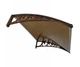 Козырек для двери из поликарбоната Metal-gum KlasK100x120 120 х 100 см навес для балкона Коричневый - изображение 1