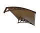 Козырек для двери из поликарбоната Metal-gum NowK100x150 150 х 100 см навес для балкона Бесцветный - изображение 5