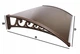 Козырек для двери из поликарбоната Metal-gum KlasK100x120 120 х 100 см навес для балкона Коричневый - изображение 4
