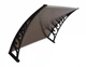 Козырек для двери из поликарбоната Metal-gum NowK100x150 150 х 100 см навес для балкона Бесцветный - изображение 9