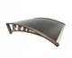 Козырек для двери из поликарбоната Metal-gum KlasK80x120 120 х 80 см навес для балкона Темно-коричневый - изображение 6